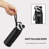 32oz/ Leakproof Free Drinking Water Bottle with Spout Lid for;  Stainless Steel Sports Water Bottle for Fitness;  Gym and Outdoor Sports;  white/green